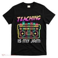 Back to School Retro Teaching is My Jam 80s Teacher Boombox T-Shirt thumb 0