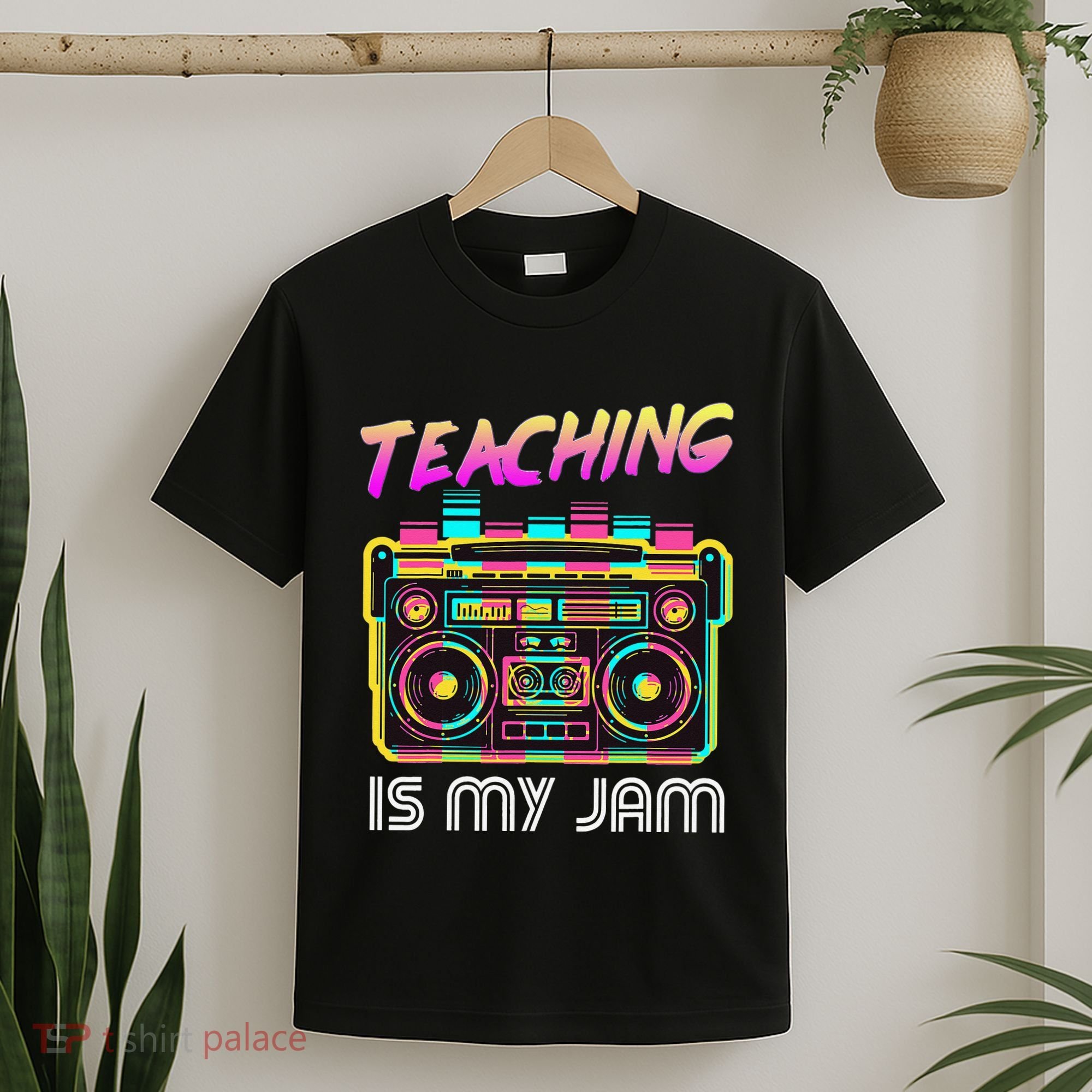Back to School Retro Teaching is My Jam 80s Teacher Boombox T-Shirt