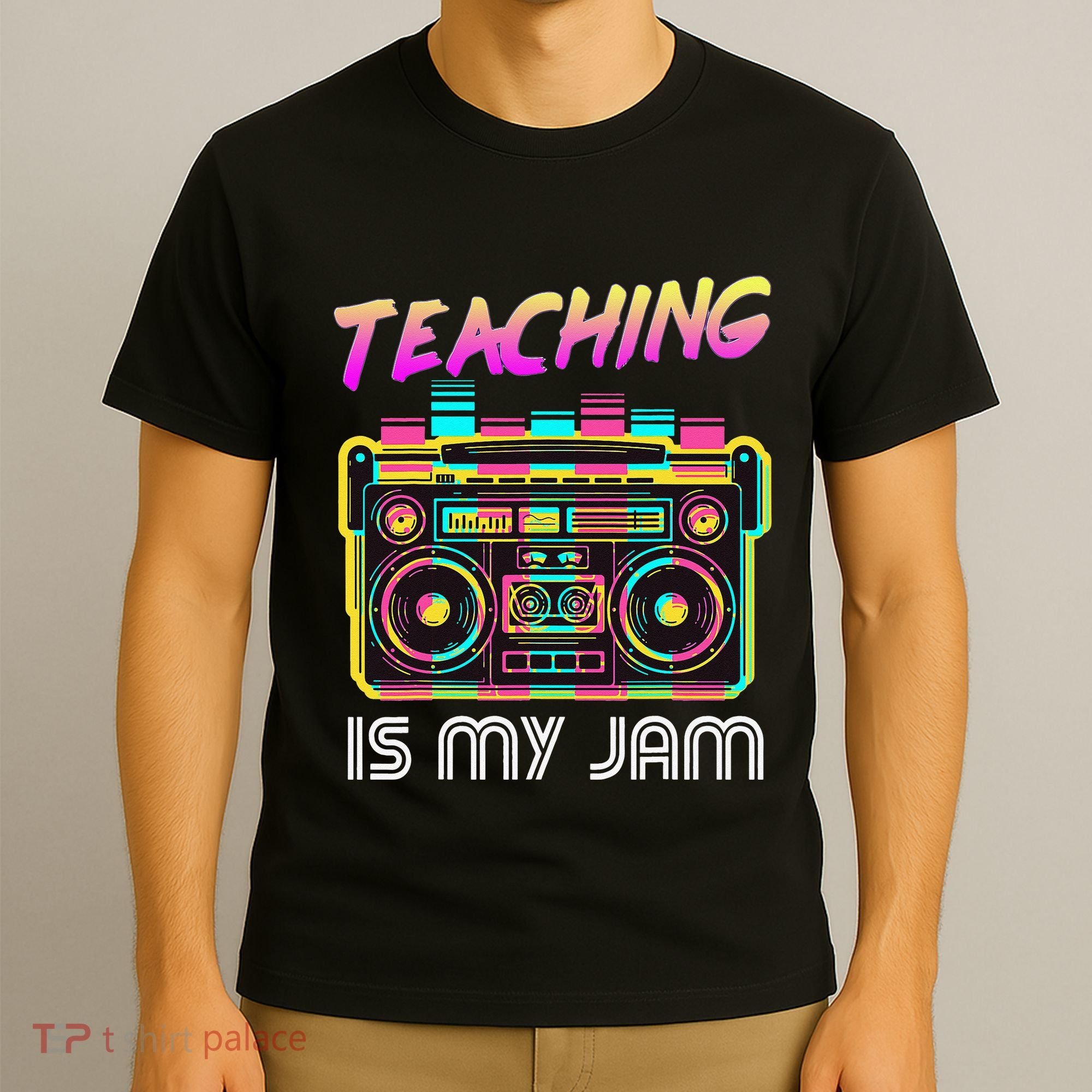 Back to School Retro Teaching is My Jam 80s Teacher Boombox T-Shirt
