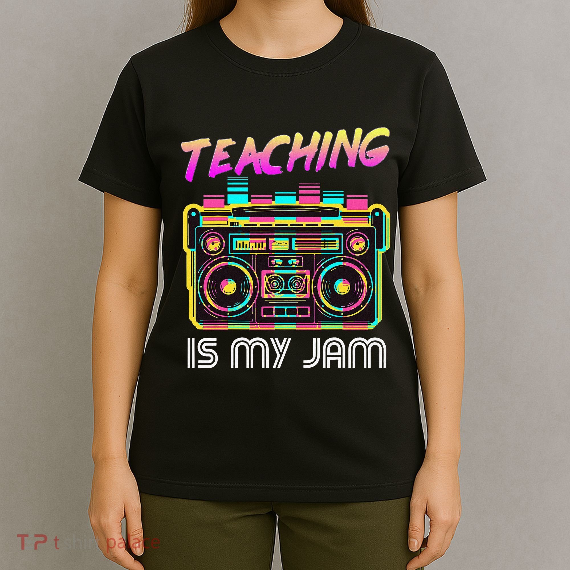 Back to School Retro Teaching is My Jam 80s Teacher Boombox T-Shirt