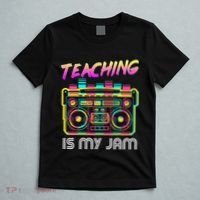Back to School Retro Teaching is My Jam 80s Teacher Boombox T-Shirt thumb 5