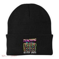 Back to School Retro Teaching is My Jam 80s Teacher Boombox Beanie thumb 0