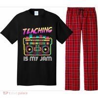 Back to School Retro Teaching is My Jam 80s Teacher Boombox Pajama Set thumb 0