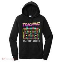 Back to School Retro Teaching is My Jam 80s Teacher Boombox Women's Hoodie thumb 0