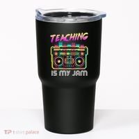 Back to School Retro Teaching is My Jam 80s Teacher Boombox Tumbler thumb 0