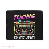 Back to School Retro Teaching is My Jam 80s Teacher Boombox Mousepad thumb 0