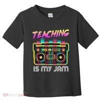 Back to School Retro Teaching is My Jam 80s Teacher Boombox Toddler T-Shirt thumb 0