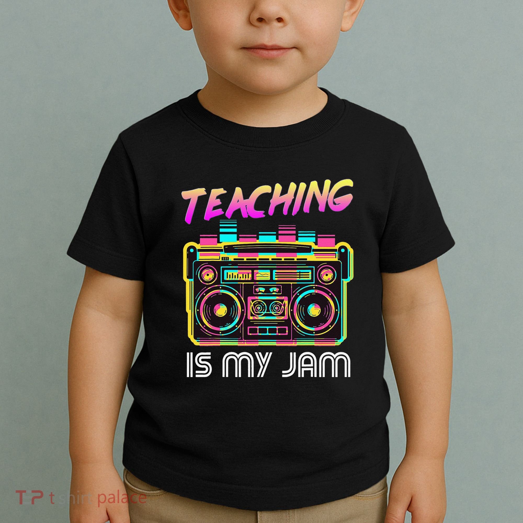 Back to School Retro Teaching is My Jam 80s Teacher Boombox Toddler T-Shirt