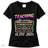 Back to School Retro Teaching is My Jam 80s Teacher Boombox Women's T-Shirt thumb 0