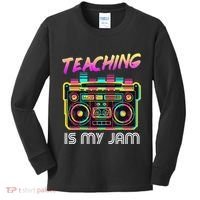 Back to School Retro Teaching is My Jam 80s Teacher Boombox Kids Long Sleeve Shirt thumb 0
