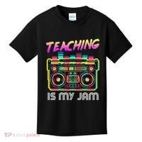 Back to School Retro Teaching is My Jam 80s Teacher Boombox Kids T-Shirt thumb 0