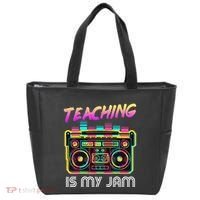 Back to School Retro Teaching is My Jam 80s Teacher Boombox Tote Bag thumb 0