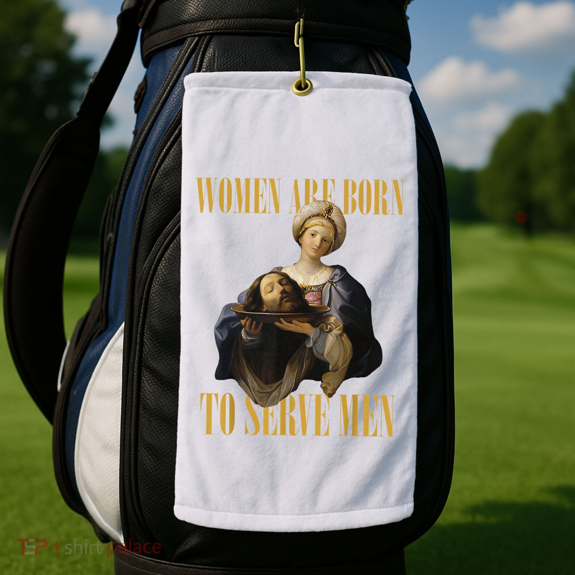 Born To Serve Christian Boss Motivational Funny Golf Towel
