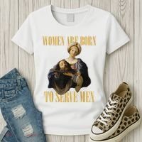 Born To Serve Christian Boss Motivational Funny Women's T-Shirt thumb 3