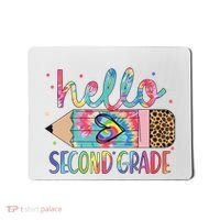 Back To School Hello Second 2nd Grade Leopard Tie Dye Pencil Mousepad thumb 0