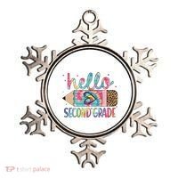 Back To School Hello Second 2nd Grade Leopard Tie Dye Pencil Ornament thumb 0