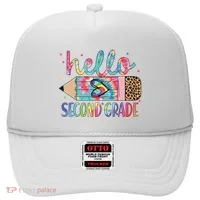 Back To School Hello Second 2nd Grade Leopard Tie Dye Pencil Hat thumb 0