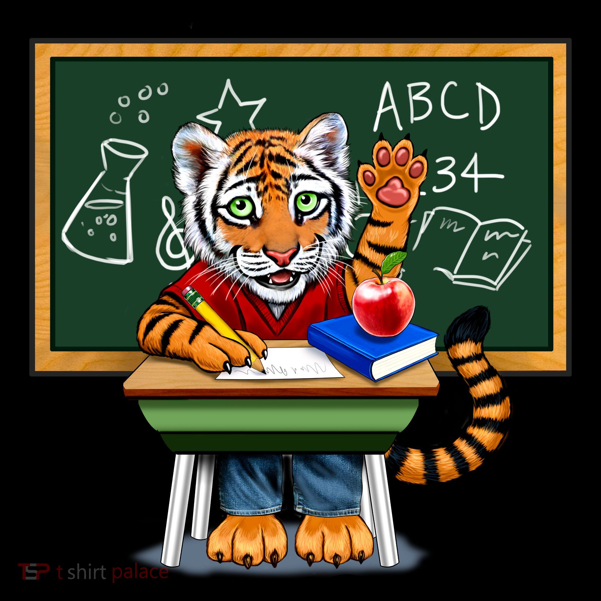 Back To School Tiger Pajama Set