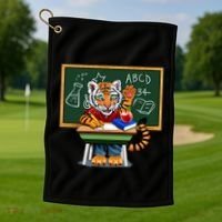 Back To School Tiger Golf Towel thumb 1
