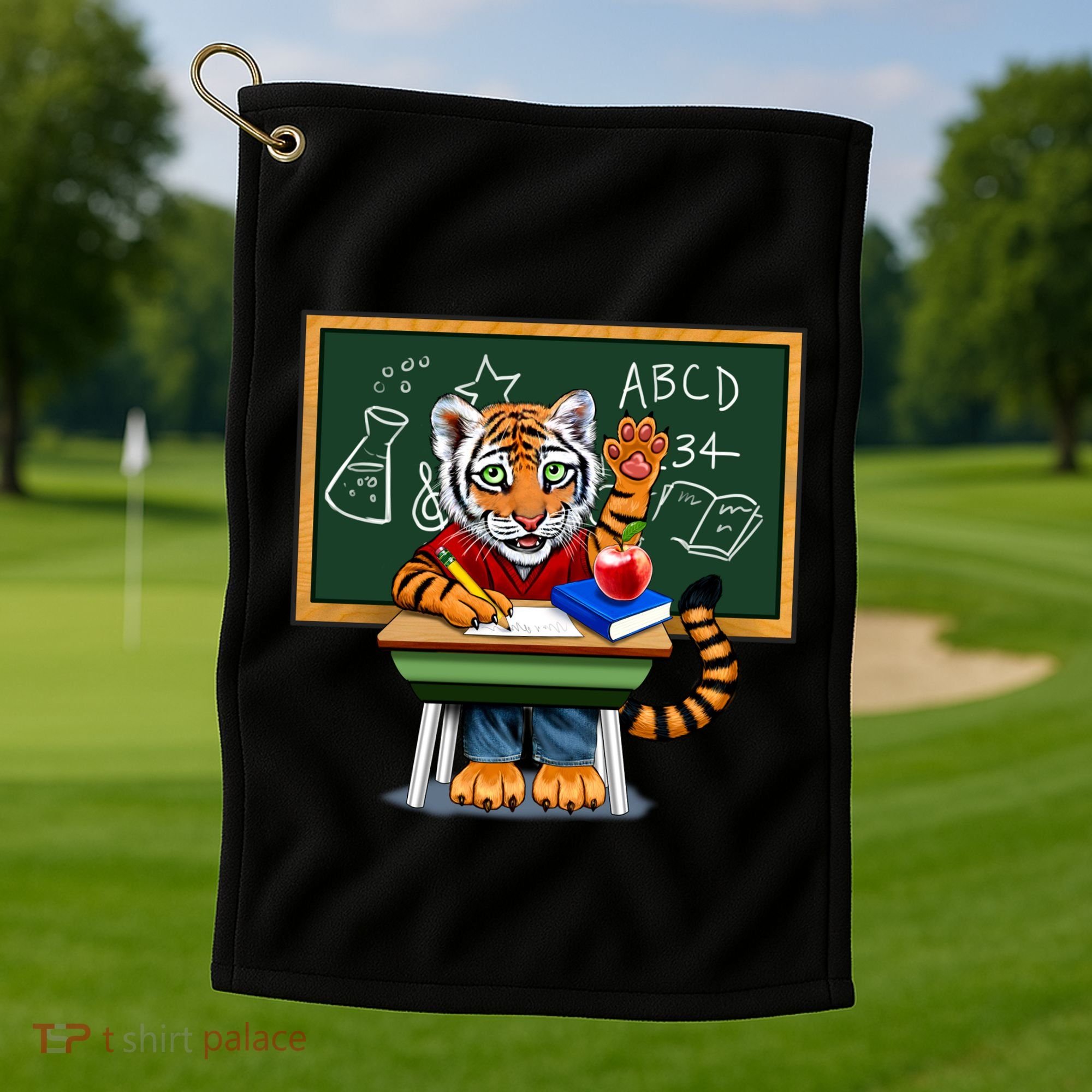 Back To School Tiger Golf Towel