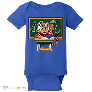 Back To School Tiger Baby Bodysuit