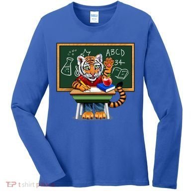 Back To School Tiger Women's Long Sleeve Shirt