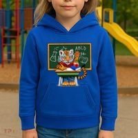 Back To School Tiger Kids Hoodie thumb 3