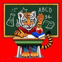 Back To School Tiger Santa Hat thumb 1
