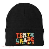 Back To School 10th Grade Dream Team Teacher Tenth Grade Beanie thumb 0