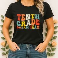 Back To School 10th Grade Dream Team Teacher Tenth Grade Women's T-Shirt thumb 2