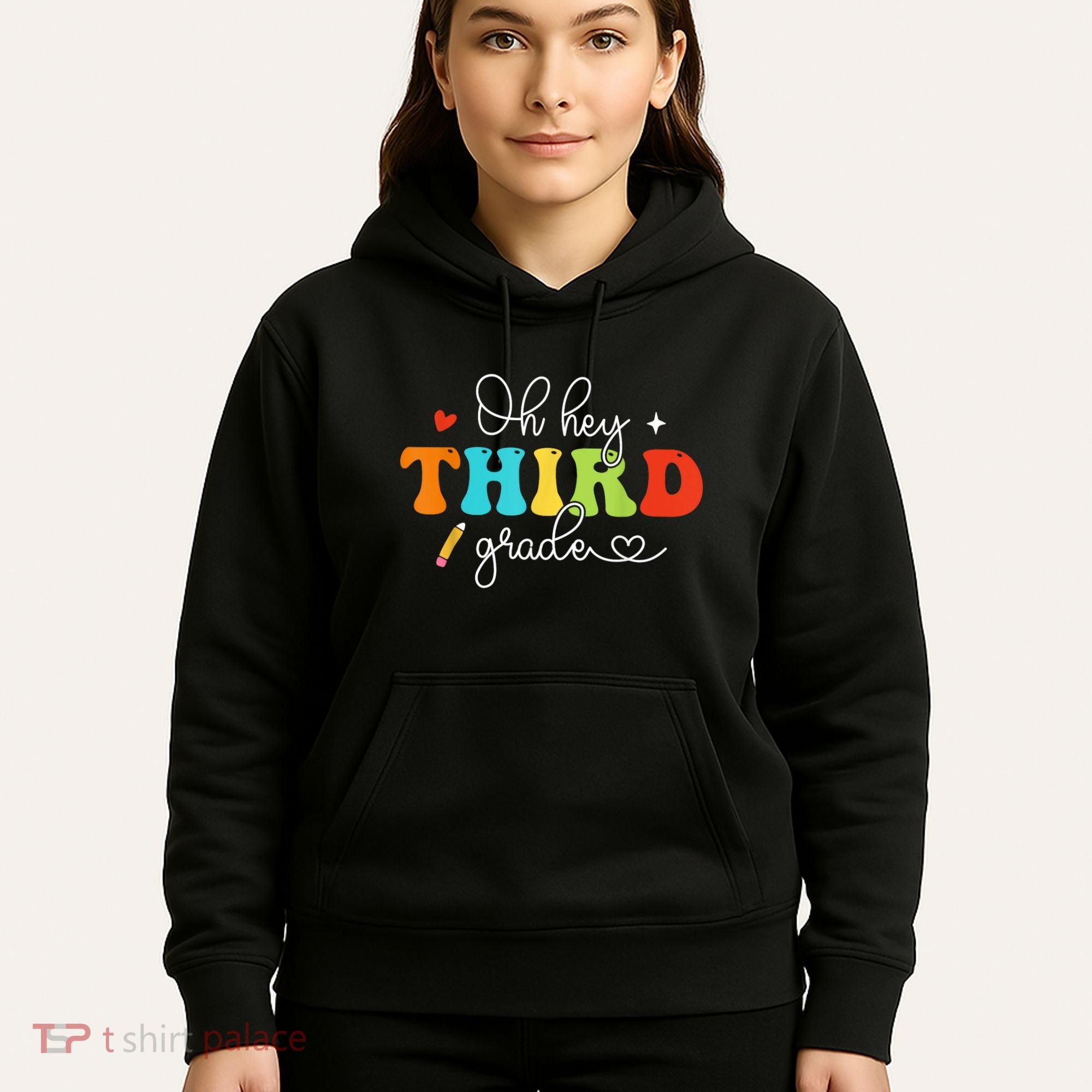 Back To School Oh Hey Third Grade Retro Teacher Student Hoodie