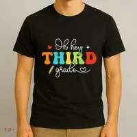 Back To School Oh Hey Third Grade Retro Teacher Student T-Shirt thumb 3