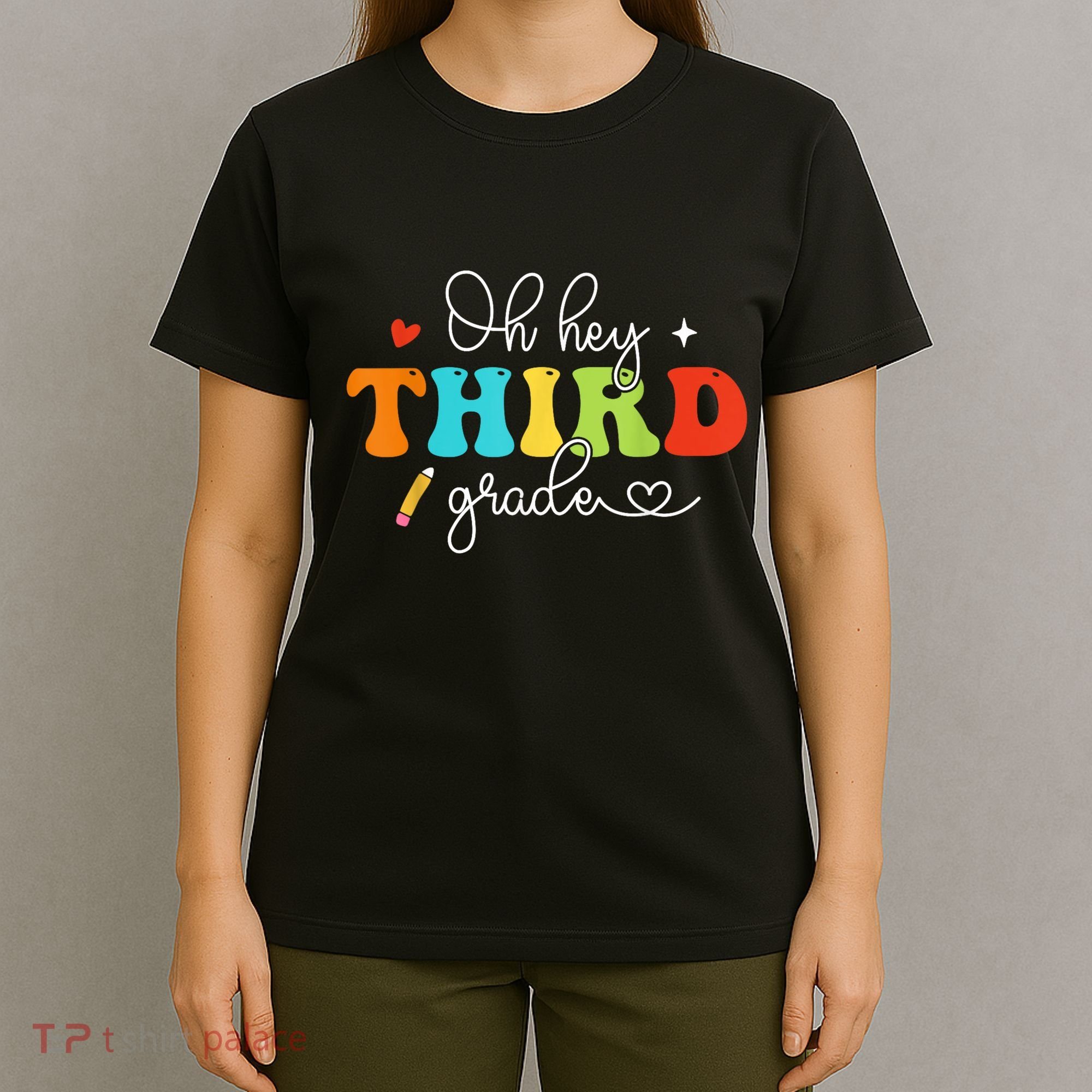 Back To School Oh Hey Third Grade Retro Teacher Student T-Shirt
