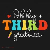 Back To School Oh Hey Third Grade Retro Teacher Student Button thumb 1