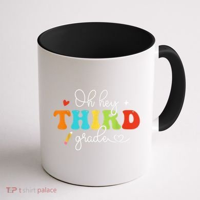 Back To School Oh Hey Third Grade Retro Teacher Student Coffee Mug back