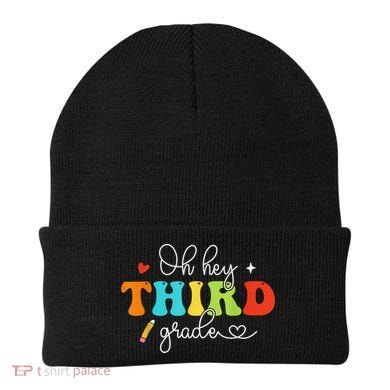 Back To School Oh Hey Third Grade Retro Teacher Student Beanie