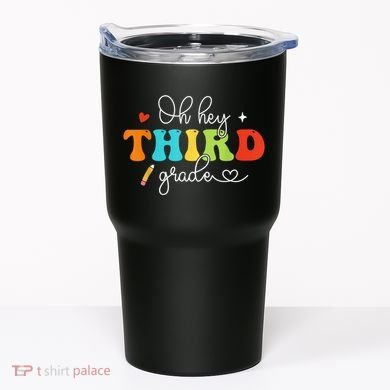 Back To School Oh Hey Third Grade Retro Teacher Student Tumbler