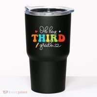 Back To School Oh Hey Third Grade Retro Teacher Student Tumbler thumb 0