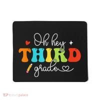 Back To School Oh Hey Third Grade Retro Teacher Student Mousepad thumb 0