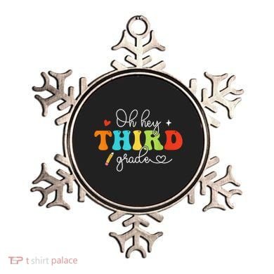 Back To School Oh Hey Third Grade Retro Teacher Student Ornament