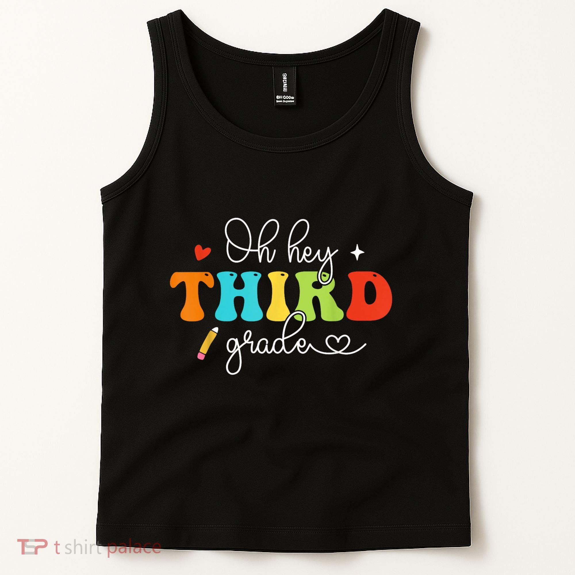 Back To School Oh Hey Third Grade Retro Teacher Student Tank Top