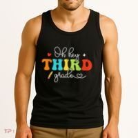Back To School Oh Hey Third Grade Retro Teacher Student Tank Top thumb 3