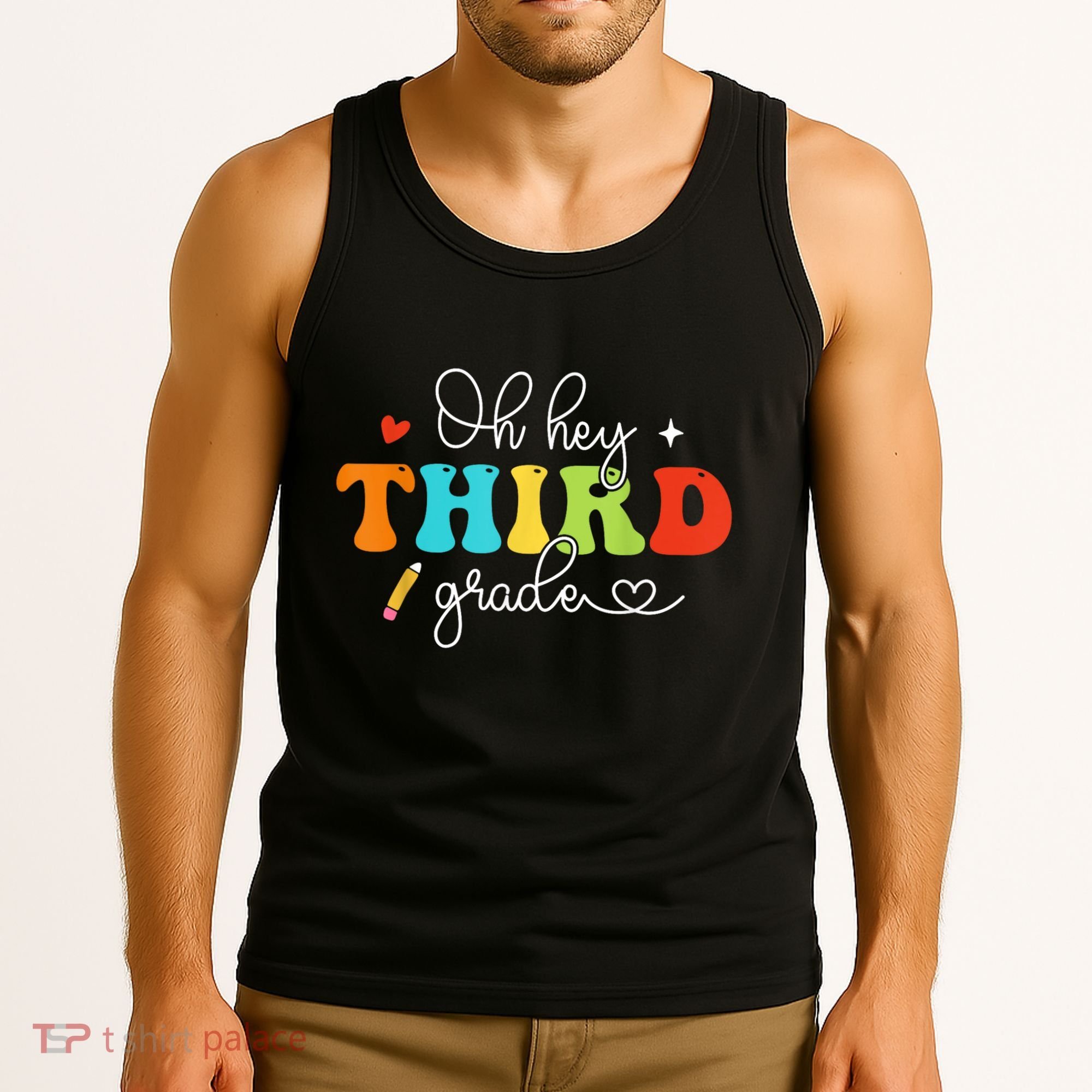 Back To School Oh Hey Third Grade Retro Teacher Student Tank Top