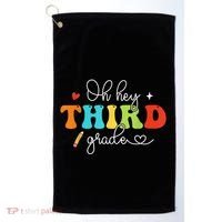 Back To School Oh Hey Third Grade Retro Teacher Student Golf Towel thumb 0