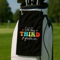 Back To School Oh Hey Third Grade Retro Teacher Student Golf Towel thumb 2