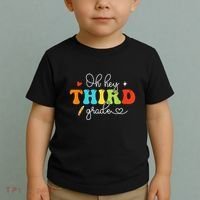 Back To School Oh Hey Third Grade Retro Teacher Student Toddler T-Shirt thumb 2