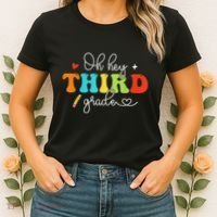 Back To School Oh Hey Third Grade Retro Teacher Student Women's T-Shirt thumb 2