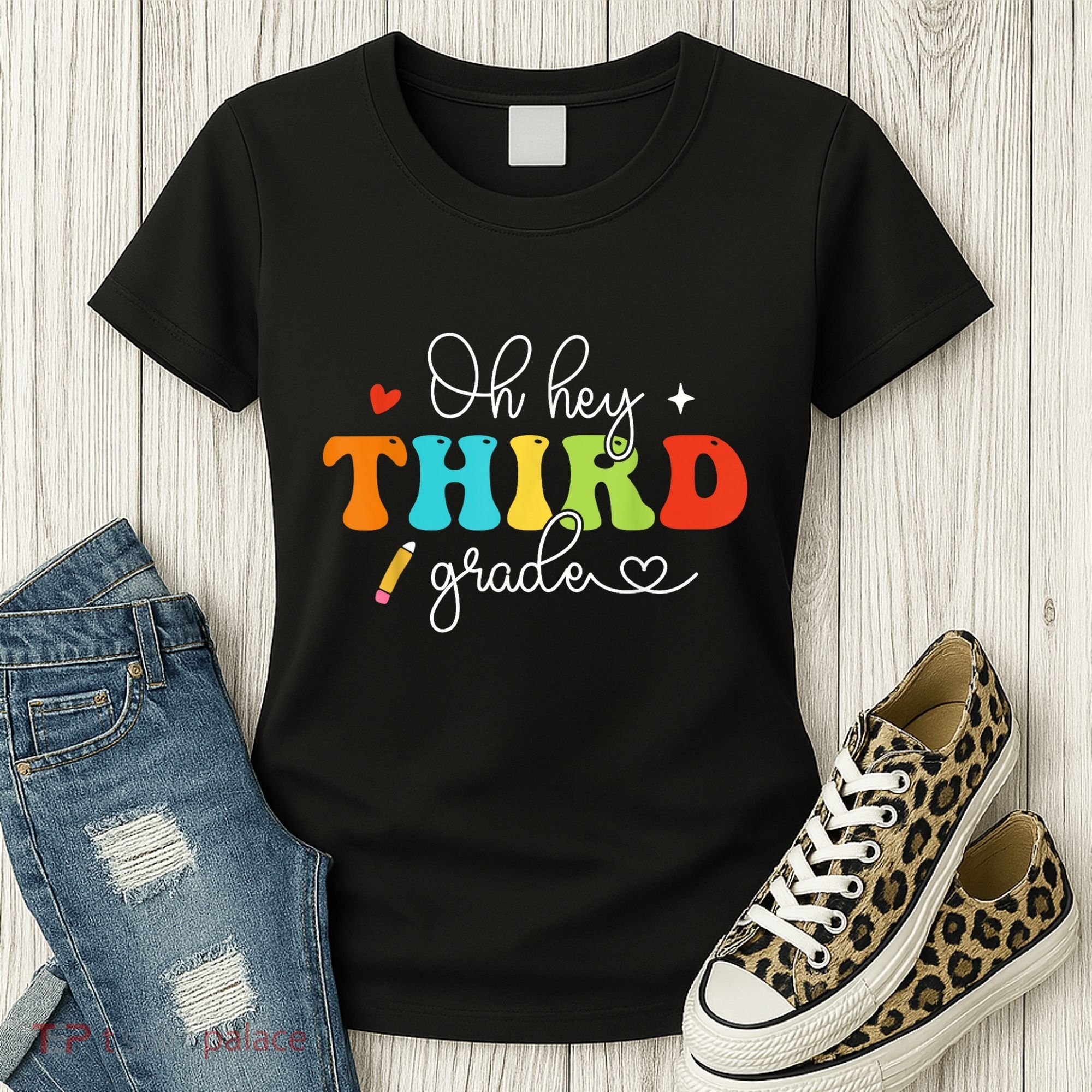 Back To School Oh Hey Third Grade Retro Teacher Student Women's T-Shirt