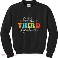 Back To School Oh Hey Third Grade Retro Teacher Student Kids Sweatshirt thumb 0