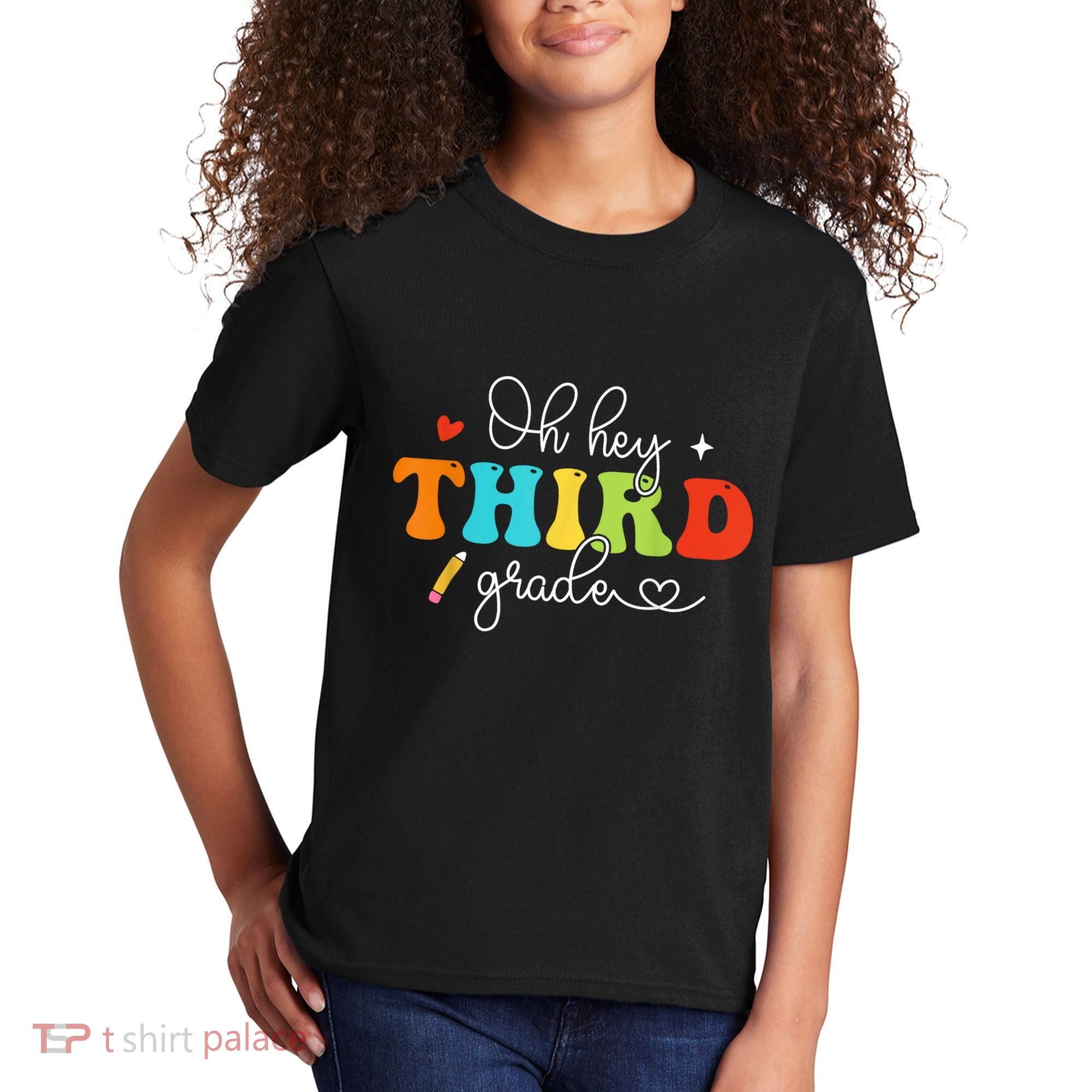 Back To School Oh Hey Third Grade Retro Teacher Student Kids T-Shirt